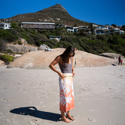 Sunset Hibiscus - Sand Free Beach Towel (Large)