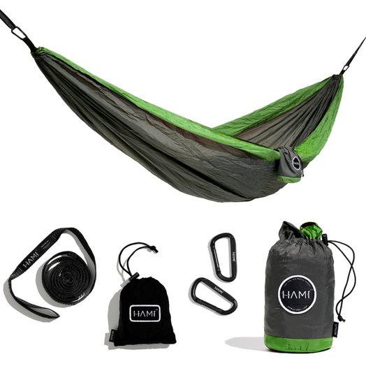 HAMI Dark Forest - Recycled Hammock with straps