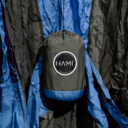 HAMI Dark Sea - Recycled Hammock with straps