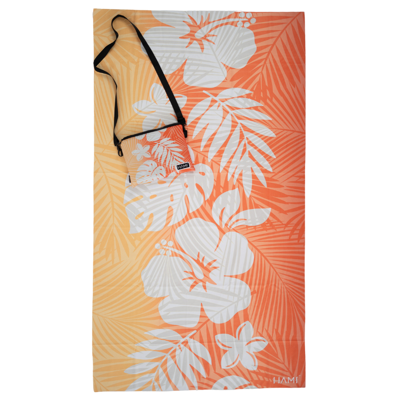 Sunset Hibiscus - Sand Free Beach Towel (Large)