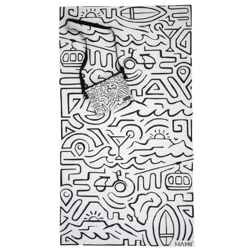 Urban Doodle - Sand Free Beach Towel (Large)